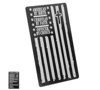 Milisten Police Officer Prayer Card Wallet Insert Engraved Metal Decorative Card Graduation Portable for Men