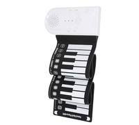 Milisten Portable 49-key Foldable Electronic Roll-up Piano Keyboard with Silicone Material, Lightweight Hand Roll Piano for Travel and Beginners, White Compact Keyboard for Music Practice