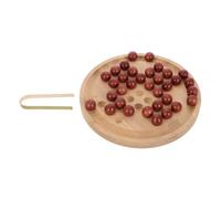 Milisten Portable Bamboo Single Player Chess for Adults Educational Indoor Board Game Enhancing Cognitive Skills Strategic Thinking for Family Gatherings and Leisure