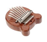 Milisten Portable Brown Thumb Piano with Synthetic Material, 8-note Pure Tone Mini Kalimba for Adults and Boys and Girls, Multi-functional Small Finger Instrument for Music Toy and Travel Random Color