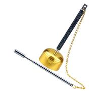 Milisten Portable Buddhist Copper Bell Traditional Yin Qing Ritual Utensil for Meditation Yoga and Prayers Durable Handheld Bell with Crisp Sound for Home Temple Office and Ancestral Hall