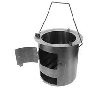 Milisten Portable Charcoal Heating Stove with Handle for Outdoor Bbq Camping Wood Fire Burner Efficient Windproof Design for Backyard Cooking and Bonfire