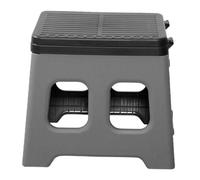 Milisten Portable Folding Camping Toilet with Cover PP Material Travel Potty for Outdoor Car Emergency Use Multi-functional Stool and Waste Bin for Adults