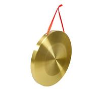 Milisten Portable Gong Toy Handheld Percussion Instrument with Mallet Lanyard Wooden Copper Loud Sound for Hawking Activities and Basketball Games Assorted style