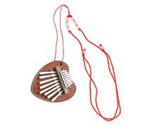 Milisten Portable Keys Kalimba Thumb Piano Mini Heart Shaped Wooden Finger Piano for Beginners Musical Instrument for Rich Sound Versatile Design