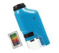 Milisten Portable Microscope for Biological Science Experiments Handheld Educational Tool for Students Easy to Cultivate Interest in Nature and Biology Blue with Specimens