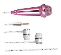 Milisten Portable Miniature Vocal Microphone for Singing and Video Blogging, Easy to Operate Compact Plastic Handheld Phone Microphone for Recording and Home Use