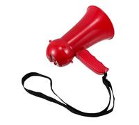 Milisten Portable Red Bullhorn Megaphone for Weddings Lightweight Plastic Shouting Prop Sound Amplification for Celebrations and Games Compact Design for Easy Carrying