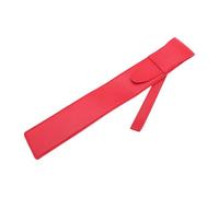 Milisten Portable Red Fake Leather Drumstick Holder Bag Hanging Storage Case for Drummers with Two Sticks, Red Drum Stick Storage Bag for Live Performances and Practice