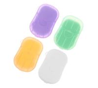 Milisten Portable Travel Soap Sheets of Safe Convenient Hand Wash Soap Sheets Milk Lemon for Public Restrooms the Go Use