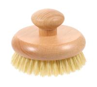 Milisten Practical Shower Brush with Comfortable Chinese Cherry Handle and Natural Sisal Bristles, Round-Shaped Body Brush for Effective Cleaning and Back Massage in Daily Bathing
