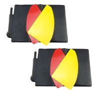 Milisten Professional Soccer Referee Kit 2 Sets with Red and Yellow Cards, Portable Multi-Function Match Accessory, Standard Referee Wallet with Pen and Record Book for Football Games