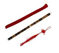 Milisten Professional Two-piece Bitter Bamboo Flute Traditional Chinese Instrument for Beginners Students Adults with Natural Wood Finish and Random Accessories