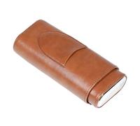 Milisten PU Leather Travel Cigar Case Compact Humidor Holder for Men Storage Box with Capacity Portable Protective Cover for Freshness The Go