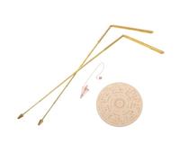 Milisten Pure Copper Dowsing Rods and Spiritual Pendulum Board Kit with Elegant Divination Mat Portable Retractable Rods for Ghost Hunting and Water Treasure Finding Wood Construction