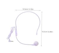Milisten Purple Wired Head-mounted Microphone with Ergonomic Earhook Design for Musicians Enhanced Sound Clarity Headset Mic for Speaking and Stage Performances Comfortable Secure Fit