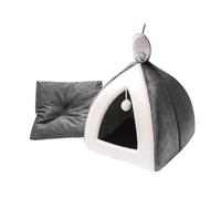 Milisten Rabbit Ear Small Pet House Grey S - Indoor Cat Sleeping Nest, Comfortable Guinea Pig Hideout, Universal Pet Cave Nest for Cats and Small Dogs, Four-season Shelter