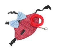 Milisten Rabbit Gentleman Suit Adjustable Bunny Harness and Leash Set for Small Animal Stylish Cute Pet Clothes for Walks Parties Holiday Celebrations