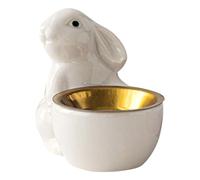 Milisten Rabbit Statue Incense Holder: Cone Incense Burner for Home Decor Indoor Aromatherapy Tabletop Decoration Bunny Figurine Gift