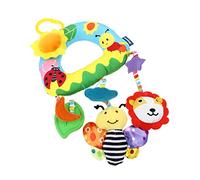 Milisten Rainbow Animal Car Seat Hanging for Boy Girl Soft Plush Wind Chime Rattle Stimulates Grasping and Visual Development Washable Crib for Newborns