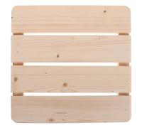 Milisten Raised Wooden Bath Mat - Non-Slip Interlocking Shower Duckboard - Modular Slatted Sauna Floor Mat for Bathroom, Spa, Steam Room & Outdoor Wet Areas - Natural Solid Wood Drainage Tiles