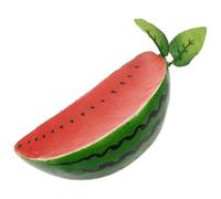 Milisten Realistic Fake Watermelon Slice with Faux Leaf for Home and Window Display Decor, Vivid Red Simulation Fruit Made of Foam with Lifelike Appearance and Natural Shape