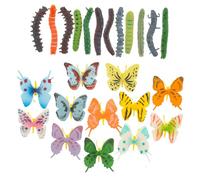 Milisten Realistic Plastic Bug with Caterpillar Butterfly Figures for Montessori Early Education Cognitive Development Insect Model Playset for Animal-themed Parties