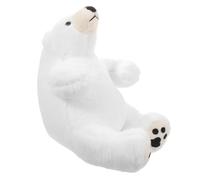 Milisten Realistic Soft Polar Bear Plush Short Fur Cuddly Arctic Animal Doll for Nursery Decor and Desk Ornament Easy Care Stuffed Plushies for Party