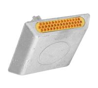 Milisten Reflective Aluminum Road Marker Double Yellow 43-bead Stud 220g for Driveway and Roadside Safety with Nighttime High-visibility Reflectors
