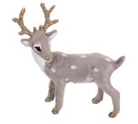 Milisten Reindeer Figurine Christmas Decor Realistic Plastic Deer with Antlers for Holiday Decoration for Home Office and Garden Lifelike Christmas Ornament for Festive