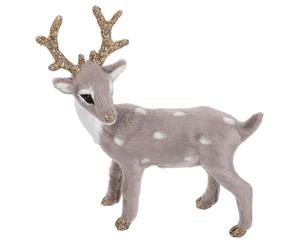 Milisten Reindeer Figurine Christmas Decor Realistic Plastic Deer with Antlers for Holiday Decoration for Home Office and Garden Lifelike Christmas Ornament for Festive