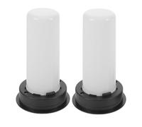 Milisten Replacement Easy Solar with Top 2pcs Light Flame Flickering Tops Effect, Plastic Solar Panel Installation Lights Lighting for Outdoor for Lanterns Outdoor Garden