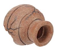 Milisten Reptile Cave Hideout Resin Bark Turtle Shelter Compact Snake Box Decoration Desert Habitat for Reptiles and Small Pets