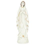 Milisten Resin Mary Statue Glow in The Dark Religious Figurine Catholic Desktop Decoration with Praying Hands, Small Madonna Sculpture for Home and Holiday