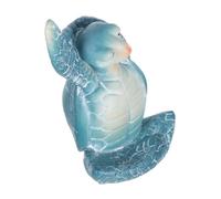 Milisten Resin Sea Turtle Figurine Coastal Decor Sitting Yoga Pose Garden Turtle Ornament for Home Office Living Handcrafted Resin Statue with Detailed Ocean Animal Design