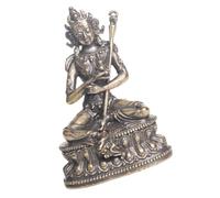 Milisten Retro Style Brass Buddha Statue Antique Buddhism Adorn Desktop Buddha Decor with Golden Finish Lightweight Not Easy to Fade Practical for Long Time Use, for Hotels and Holiday