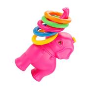 Milisten Ring Toss Game Fun Pink Elephant Style Outdoor Interactive Throwing Ring Game for Boys and Safe Plastic Material Promotes Hand Eye Coordination and Color Cognition