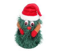 Milisten Rotating Electric Christmas Tree Figurine with Singing and Dancing Feature Mid Musical Holiday Table Decor for Living Rooms and Bedrooms Battery Powered Animated Xmas Decoration