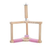 Milisten Rotating Feeding Windmill for Parakeets Perch Stand Food Cup Interactive Spinning Bird Cage Accessory for Parrots Exercise Toy for Cage