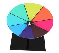 Milisten Rotating Prize Wheel with Stand Slots for Games Parties Events Dry Erase Marker Included for Fundraising Marketing Family Gatherings
