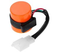 Milisten Round LED Turn Signal Flasher Relay with Beeper for Motorcycles Atvs Offroad Vehicles Orange Indicator Light High Visibility Audible Alert Safety