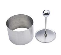 Milisten Round Mold Mousse Ring Cake Molds with Pusher Lifter Pie Press Flan Fruit Press Cookie Acetate Round Tart Ring Musubi Maker Cupcake Stainless Steel Hamburger to Rotate Cheese