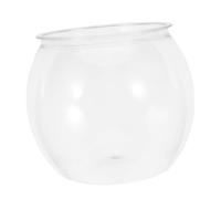 Milisten Round Unbreakable Plastic Fish Bowl Elegant Desktop Aquarium for Home Office Decor Small Fish Tank with High User Friendly Maintenance for Tabletop Plant Display