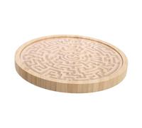 Milisten Round Wooden Labyrinth Board for Portable Maze Puzzle Game Enhancing Early Education Motor Skills and Critical Thinking Interactive Bead Rolling Activity