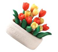 Milisten Scale Fake Potted Plant Tiny Bonsai Model for Mini House Decor Photography Prop and Landscape Accessory