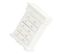 Milisten Scale Mini Drawer Cabinet Doll Furniture for Dollhouse Miniature Storage with Multiple Drawers Decorative American Style Mini Chest for DIY Scenes and Pretend Play