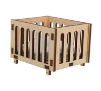 Milisten Scale Wooden Miniature Dollhouse Crib with Soft Bedding Handcrafted Furniture for DIY Dollhouse Decor Cozy and Realistic Tiny Bed Accessory for Pretend Play