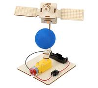 Milisten Science Project Kit Wooden Satellite Model Handmade Toy for Boy Girl Develop Creativity Imagination