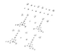Milisten Self-adhesive Face Gem Stickers for Nails and Phone Cases, Versatile Application with Jewelry-like Sparkle, Resin and Plastic Material, 1 Sheet Teardrop Pearls for Makeup