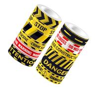 Milisten Self-adhesive Warning Slogan Tape Set 12 Rolls Practical Scrapbook Tape for Diaries and Journaling by Adults and Teenagers